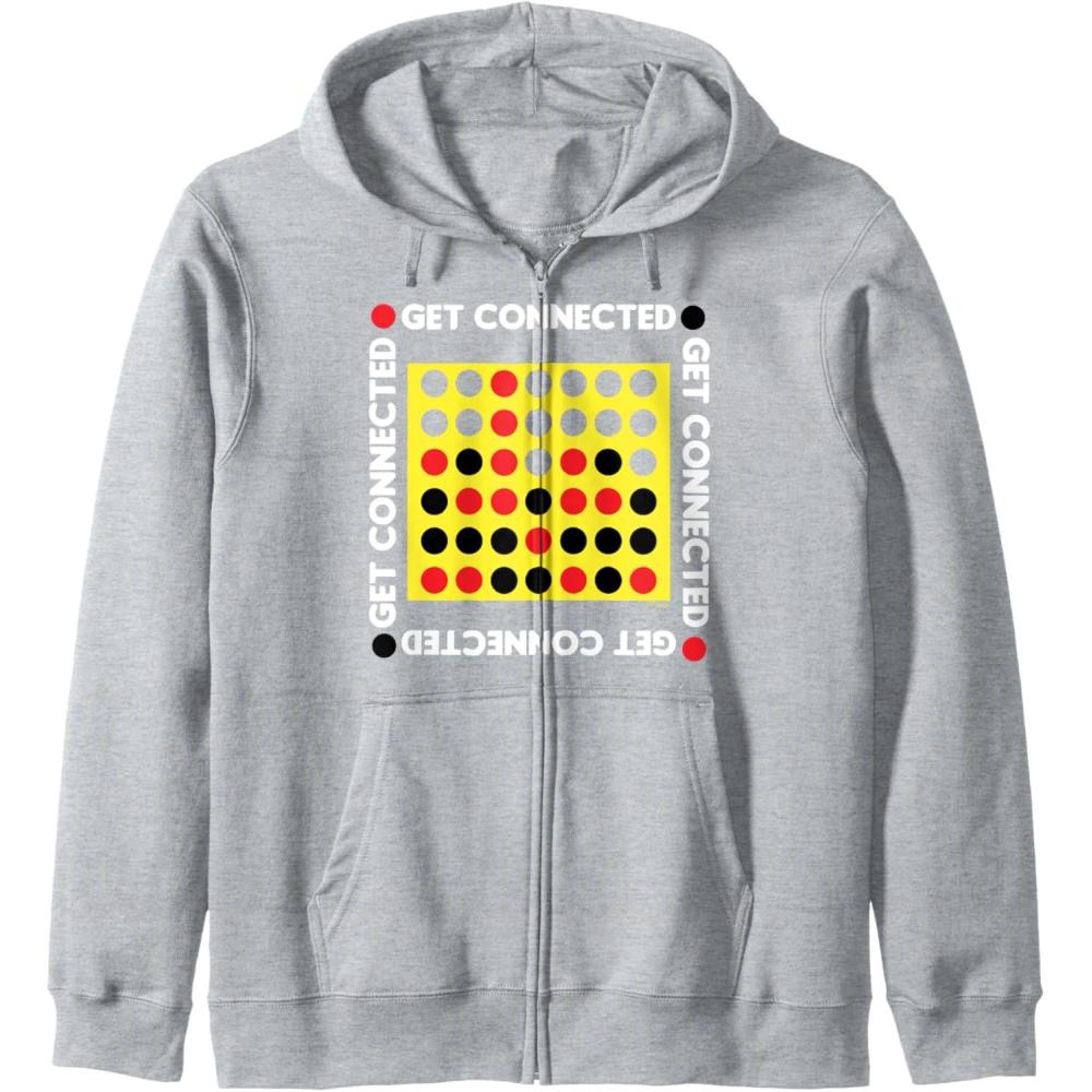 imageConnect Four Game Box Up Zip HoodieHeather Grey