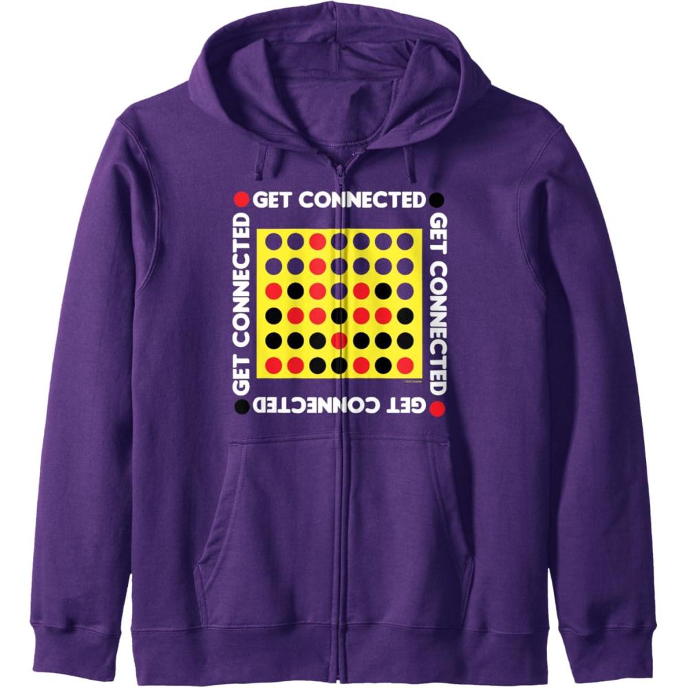 imageConnect Four Game Box Up Zip HoodiePurple