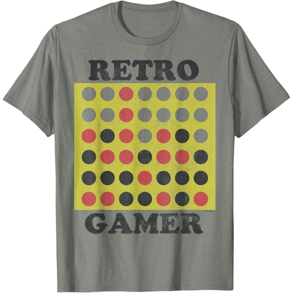 imageConnect Four Retro Gamer Board TShirtOlive Heather