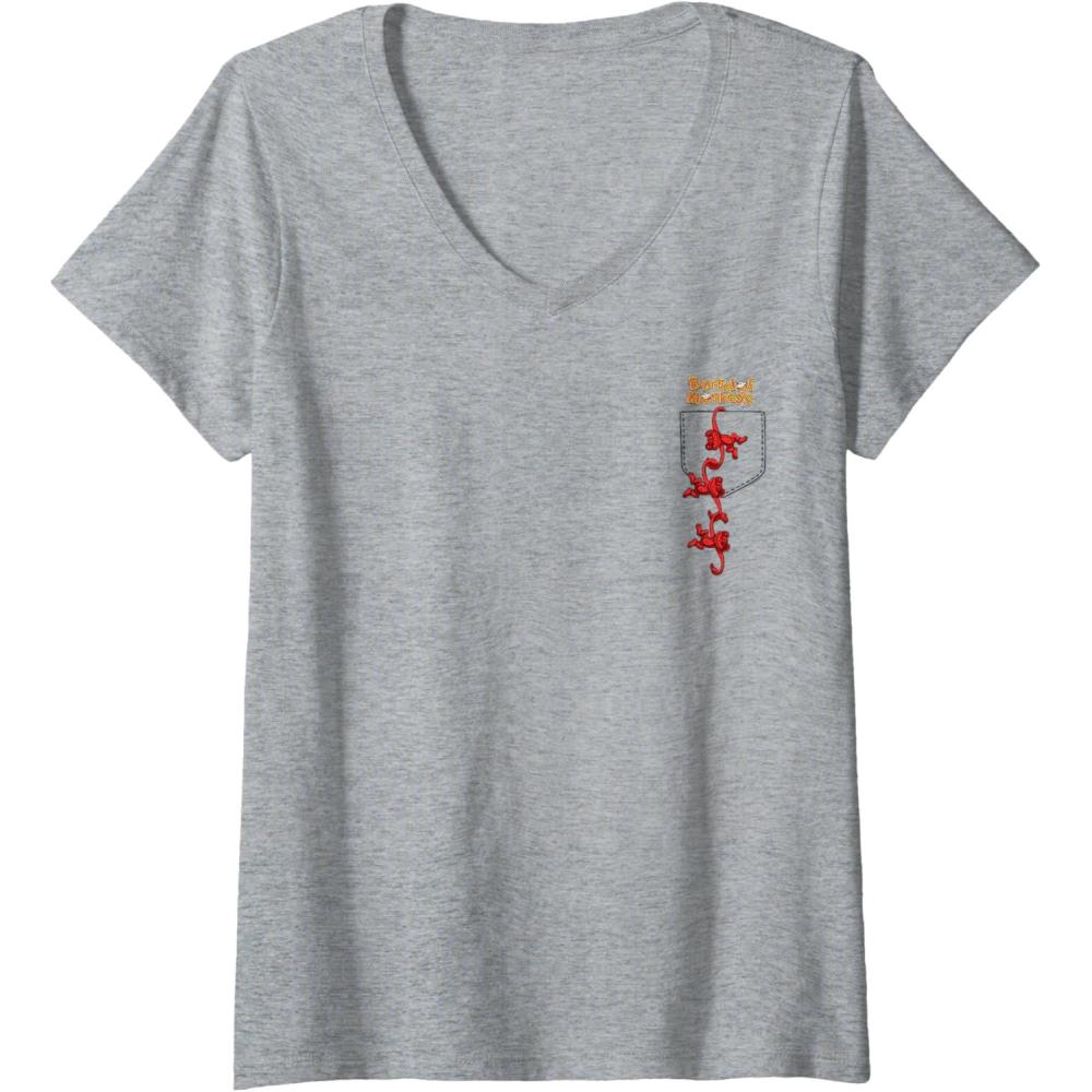 imageFaux Pocket VNeck TShirtHeather Grey