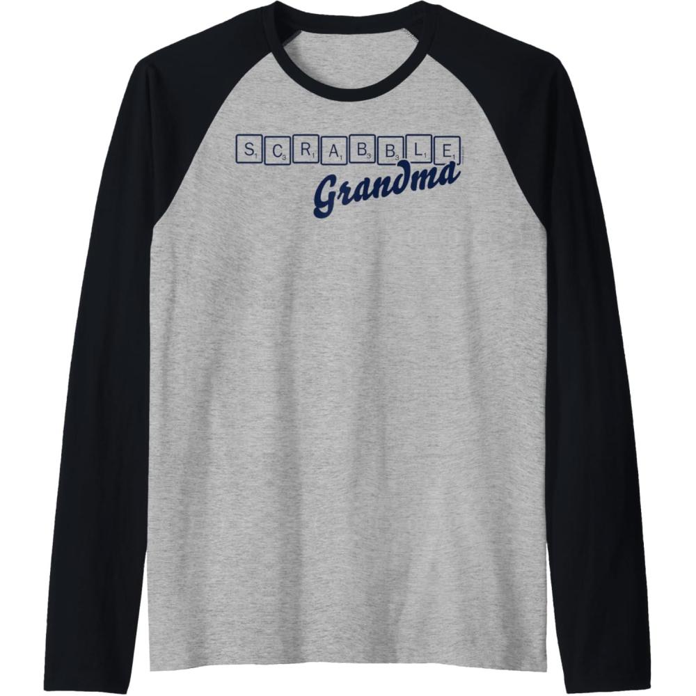 imageScrabble Grandma Tiles Raglan Baseball TeeBlackAthletic Heather