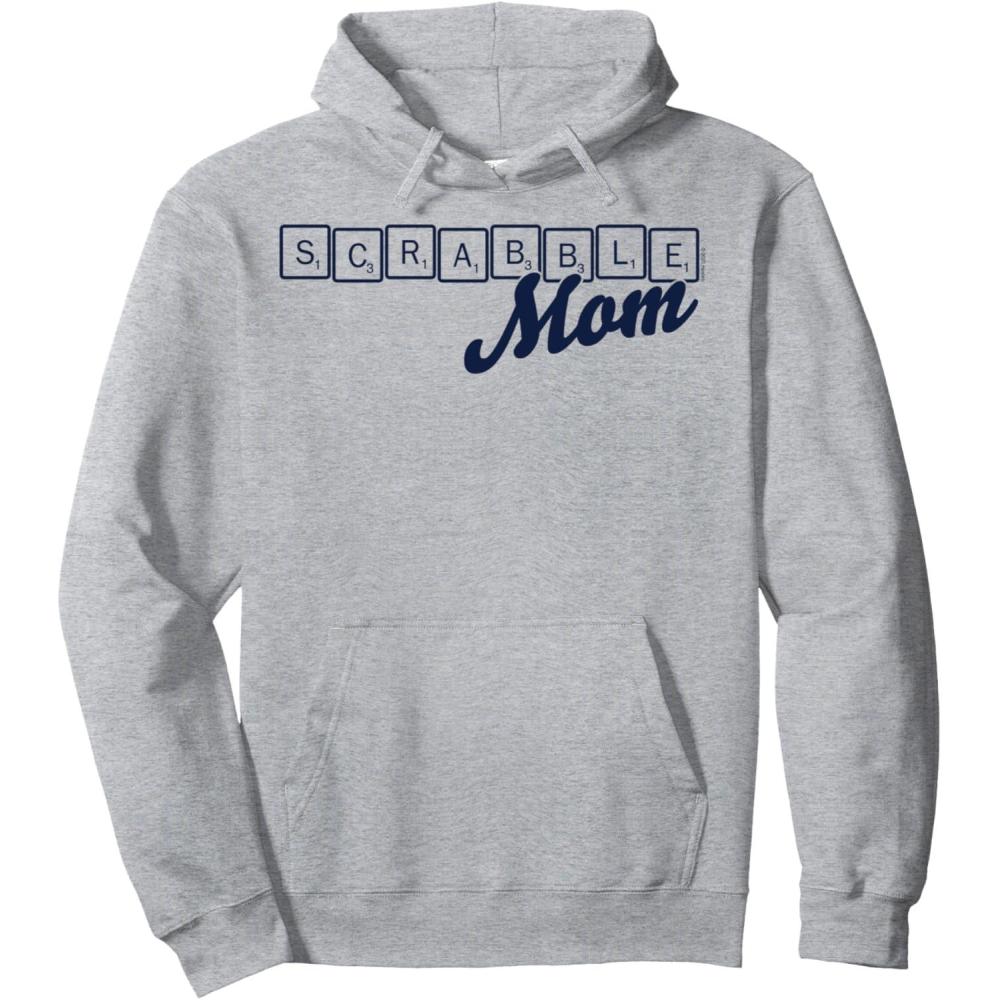 imageScrabble Mothers Day Mom Tiles Logo Pullover HoodieHeather Grey