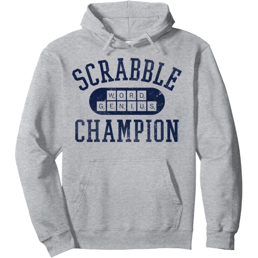 imageScrabble Word Genius Scrabble Champion Pullover HoodieHeather Grey