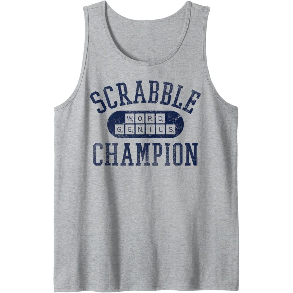 imageScrabble Word Genius Scrabble Champion Tank TopHeather Grey