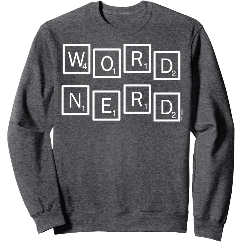 imageScrabble Word Nerd Tiles SweatshirtDark Heather Grey