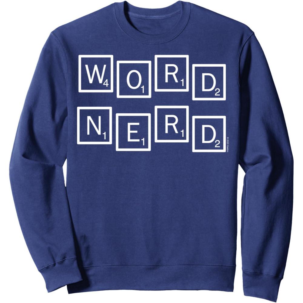 imageScrabble Word Nerd Tiles SweatshirtNavy Blue