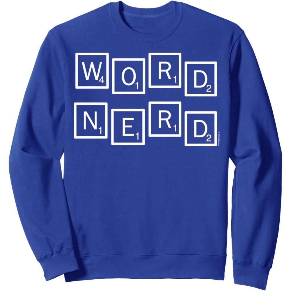 imageScrabble Word Nerd Tiles SweatshirtRoyal Blue