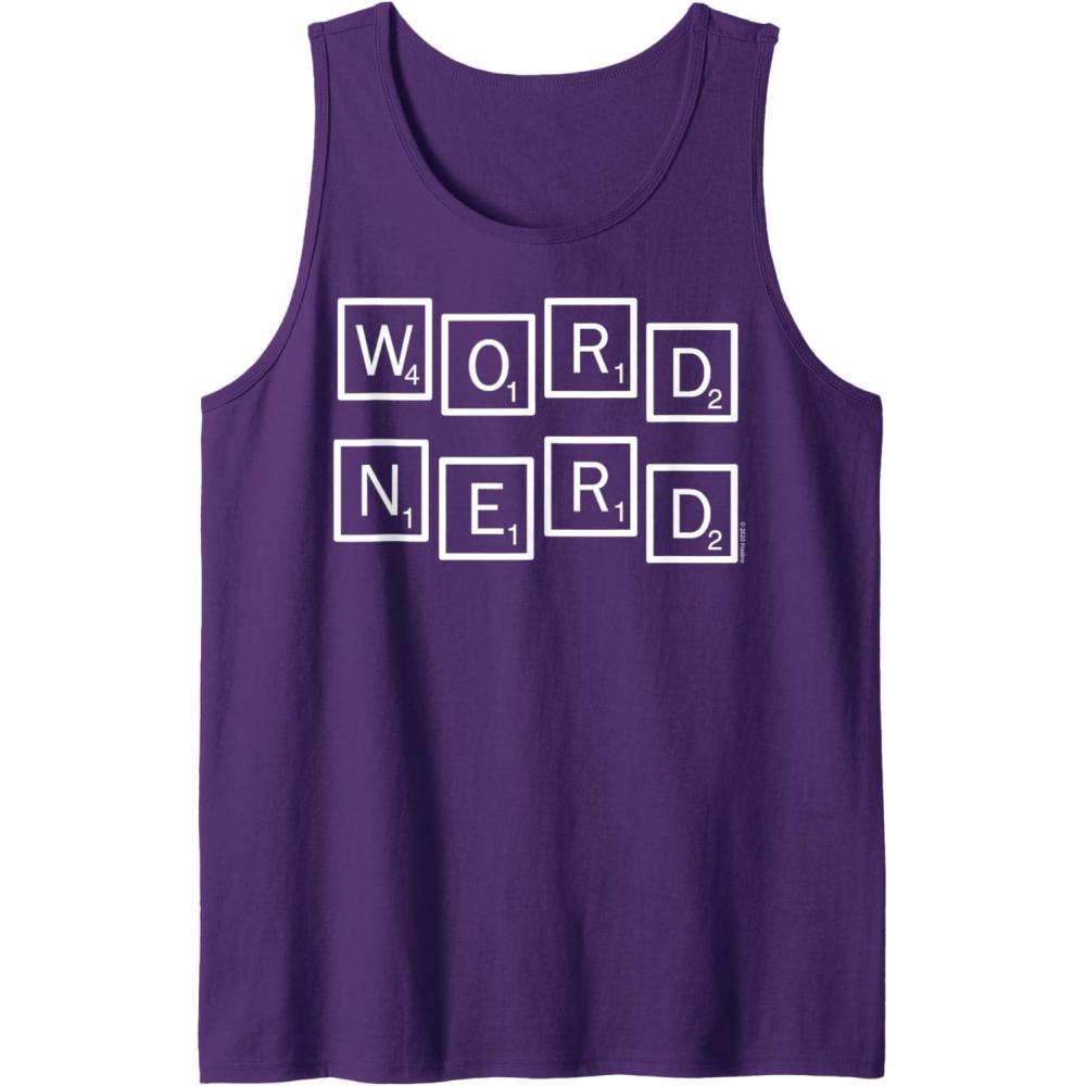imageScrabble Word Nerd Tiles Tank TopPurple