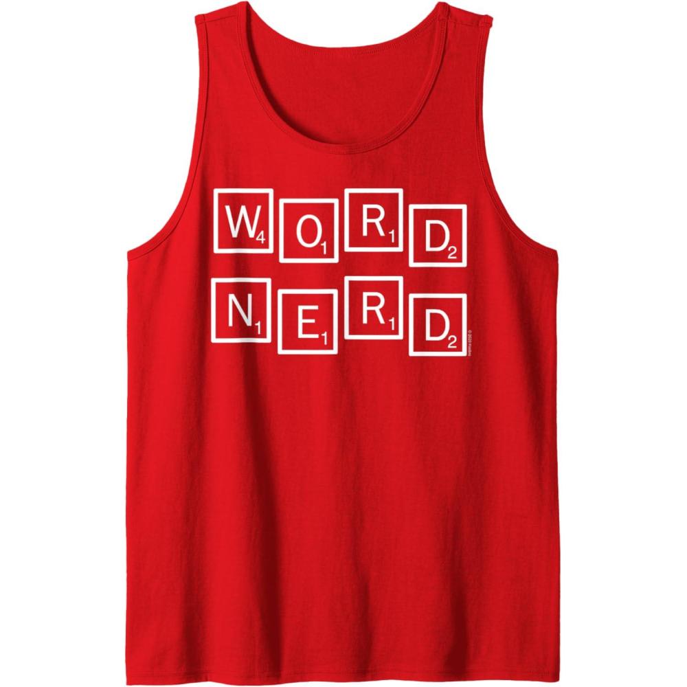 imageScrabble Word Nerd Tiles Tank TopRed