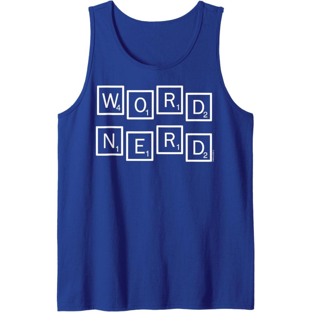 imageScrabble Word Nerd Tiles Tank TopRoyal Blue
