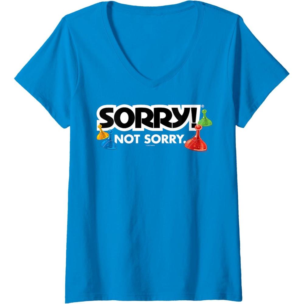 imageWomens Sorry Not Sorry Logo VNeck TShirtSapphire Blue