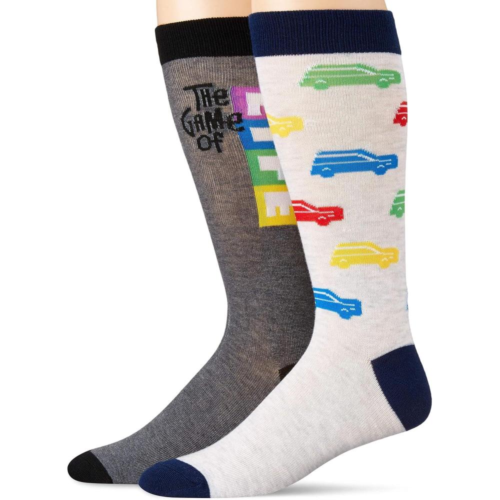 imagemens Hasbro Board Games Single Crew Casual Sock The Game of Lifegrey 10 13 US