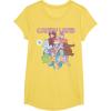 Candy Land Retro Game Characters Group Shot Logo T-Shirt(Lemon Yellow)