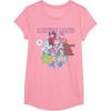 Candy Land Retro Game Characters Group Shot Logo T-Shirt(Pink)