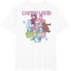 Candy Land Retro Game Characters Group Shot Logo T-Shirt(White)