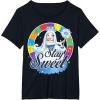 Candy Land Stay Sweet Princess Frostine Game Wheel Logo T-Shirt(Black)
