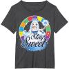 Candy Land Stay Sweet Princess Frostine Game Wheel Logo T-Shirt(Dark Heather Grey)