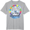 Candy Land Stay Sweet Princess Frostine Game Wheel Logo T-Shirt(Heather Grey)