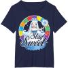 Candy Land Stay Sweet Princess Frostine Game Wheel Logo T-Shirt(Navy Blue)