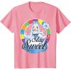 Candy Land Stay Sweet Princess Frostine Game Wheel Logo T-Shirt(Pink)