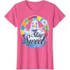 Candy Land Stay Sweet Princess Frostine Game Wheel Logo T-Shirt(Pink Heather)