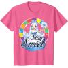 Candy Land Stay Sweet Princess Frostine Game Wheel Logo T-Shirt(Pink Heather)