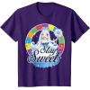 Candy Land Stay Sweet Princess Frostine Game Wheel Logo T-Shirt(Purple)
