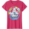 Candy Land Stay Sweet Princess Frostine Game Wheel Logo T-Shirt(Red Heather)