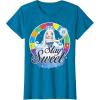 Candy Land Stay Sweet Princess Frostine Game Wheel Logo T-Shirt(Sapphire Blue)