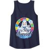 Candy Land Stay Sweet Princess Frostine Game Wheel Logo Tank Top(Navy Blue)