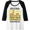 Connect Four Retro Gamer Board Raglan Baseball Tee(Black/White)