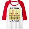 Connect Four Retro Gamer Board Raglan Baseball Tee(Red/White)