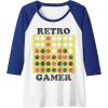 Connect Four Retro Gamer Board Raglan Baseball Tee(Royal Blue/White)