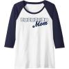 Scrabble Mother’s Day Mom Tiles Logo Raglan Baseball Tee(Navy Blue/White)