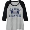 Scrabble Word Genius Scrabble Champion Raglan Baseball Tee(Black/Athletic Heather)