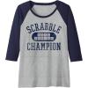 Scrabble Word Genius Scrabble Champion Raglan Baseball Tee(Navy Blue/Athletic Heather)