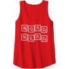 Scrabble Word Nerd Tiles Tank Top(Red)