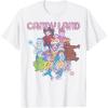 Candy Land Retro Game Characters Group Shot Logo T-Shirt(White)