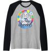 Candy Land Stay Sweet Princess Frostine Game Wheel Logo Raglan Baseball Tee(Black/Athletic Heather)