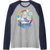 Candy Land Stay Sweet Princess Frostine Game Wheel Logo Raglan Baseball Tee(Navy Blue/Athletic Heather)
