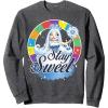 Candy Land Stay Sweet Princess Frostine Game Wheel Logo Sweatshirt(Dark Heather Grey)