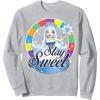 Candy Land Stay Sweet Princess Frostine Game Wheel Logo Sweatshirt(Heather Grey)