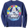 Candy Land Stay Sweet Princess Frostine Game Wheel Logo Sweatshirt(Navy Blue)