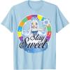 Candy Land Stay Sweet Princess Frostine Game Wheel Logo T-Shirt(Baby Blue)