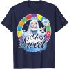 Candy Land Stay Sweet Princess Frostine Game Wheel Logo T-Shirt(Navy Blue)