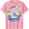 Candy Land Stay Sweet Princess Frostine Game Wheel Logo T-Shirt(Pink)