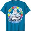 Candy Land Stay Sweet Princess Frostine Game Wheel Logo T-Shirt(Sapphire Blue)