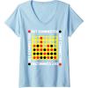 Connect Four Game Box Up V-Neck T-Shirt(Baby Blue)