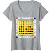 Connect Four Game Box Up V-Neck T-Shirt(Heather Grey)