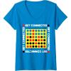 Connect Four Game Box Up V-Neck T-Shirt(Sapphire Blue)